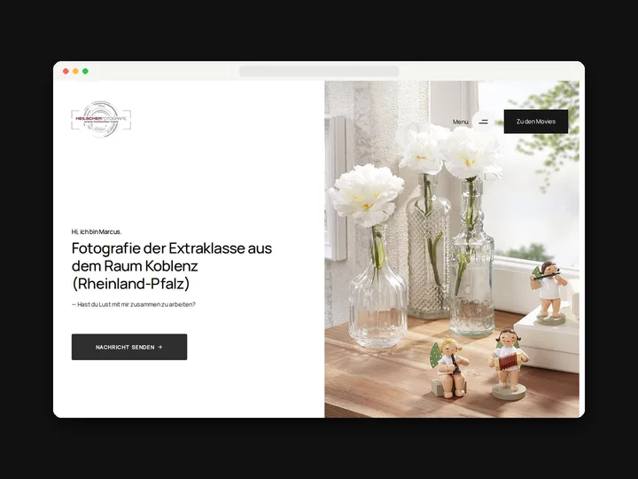 Website von Heilscher Fotografie, gestaltet und gebaut von Marschfahrt