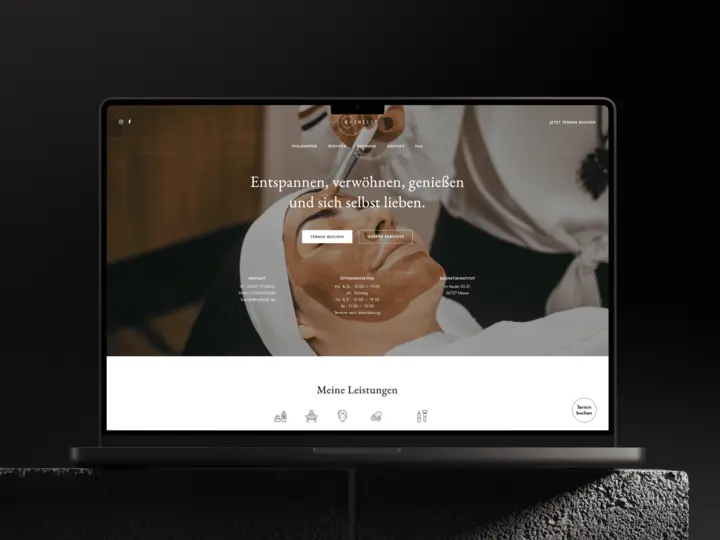 Website von MyShelly, gestaltet und gebaut von Marschfahrt